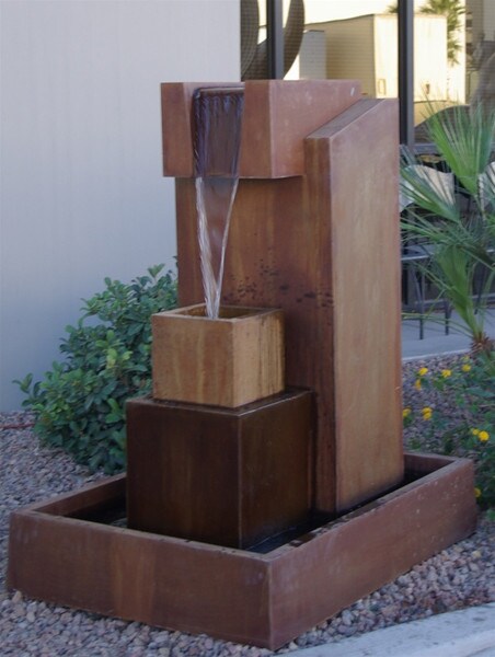 Hierarchy Cast Stone Contemporary Fountain Garden high-end